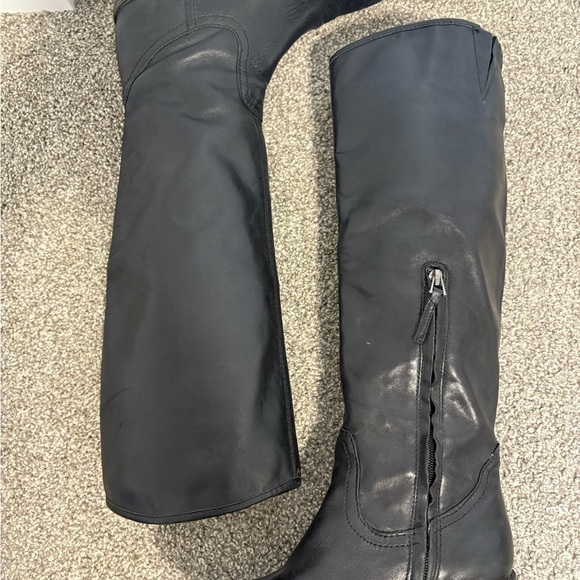 Sam Edelman Loren Black Leather Knee-High‎ Boots Size 6.5 - Picture 4 of 12